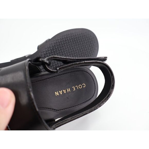 Cole Haan Women's Mirabelle CrissCross Sandals Size 8 Black Leather Slingback - Picture 10 of 11